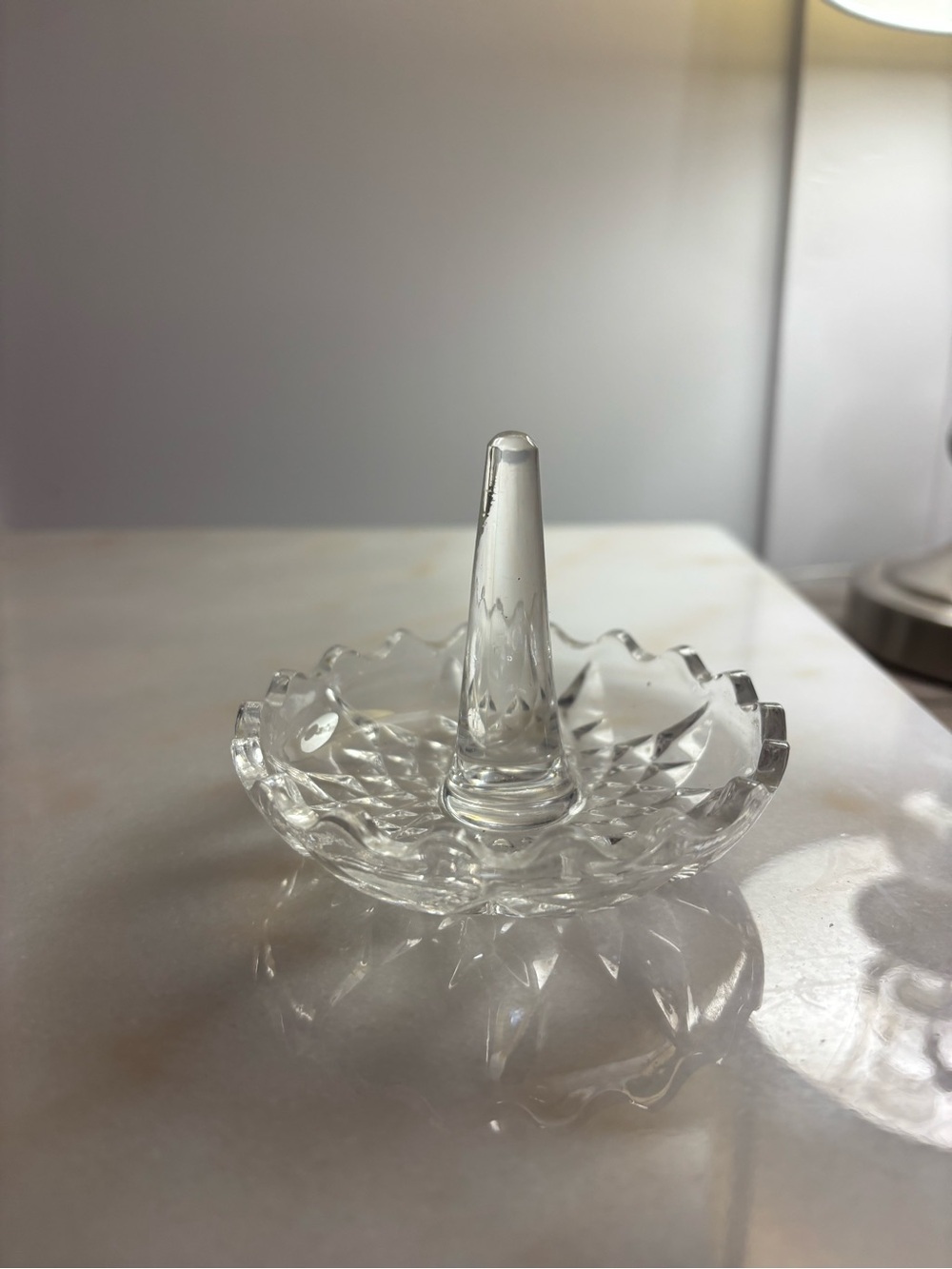 Clear Glass Ring Holder Dish